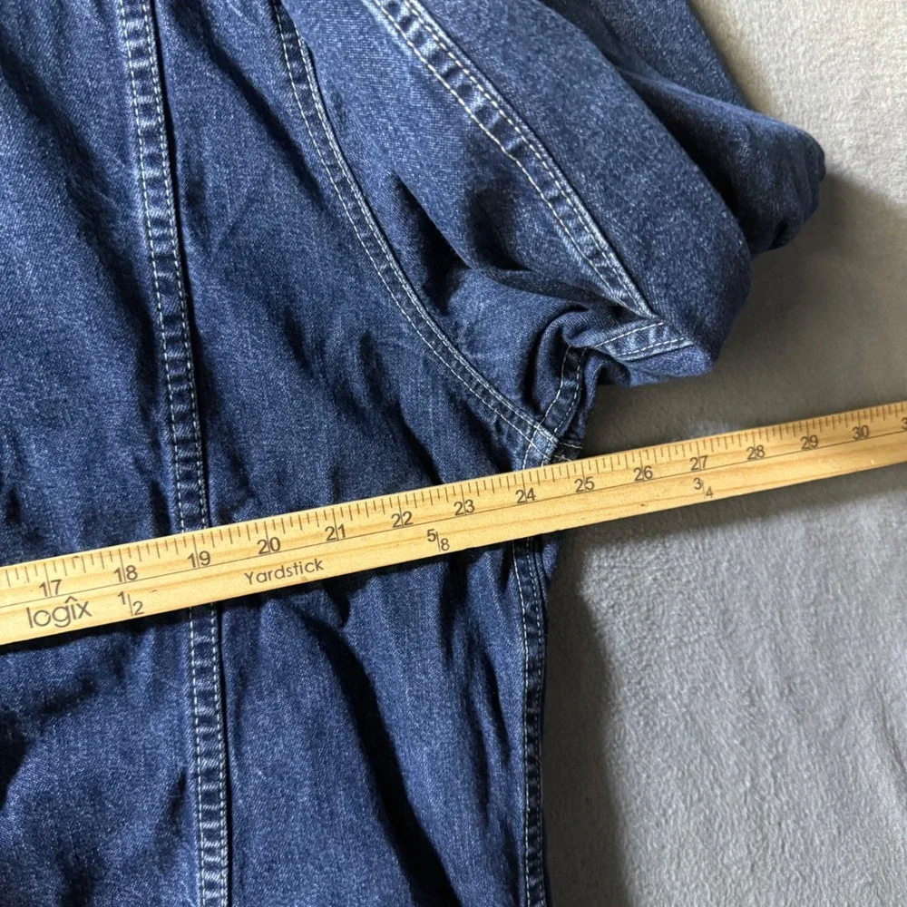 Polo Jeans Co Ralph Lauren Mens XL Denim Trucker Jacket Dark Wash Blue Cotton
